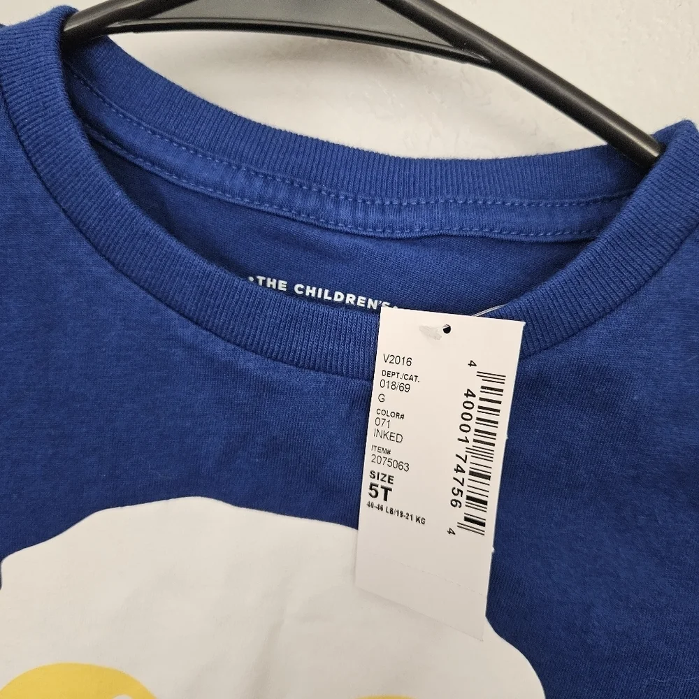 The Children's Place NWT Toddler Boys 5T Royal Blue Skull Graphic T-Shirt Eggs